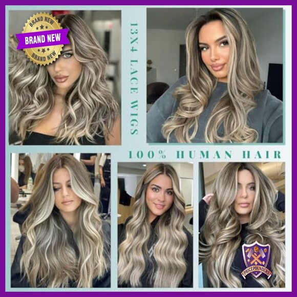 13x6 Lace Front Human Hair Wig 180% Density Glueless HD Transparent main image 6
